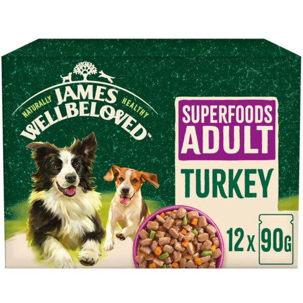 James Wellbeloved Adult Hypoallergenic Superfoods Pouches - Turkey in Gravy-Alifant Food Supply