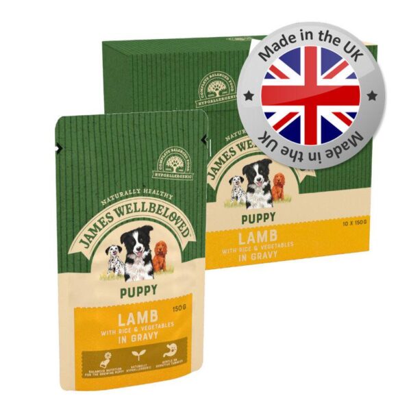 James Wellbeloved Puppy & Junior Hypoallergenic Pouches - Lamb with Rice-Alifant Food Supply