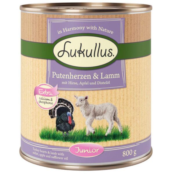 Lukullus Junior Turkey Hearts & Lamb-Alifnt supplier
