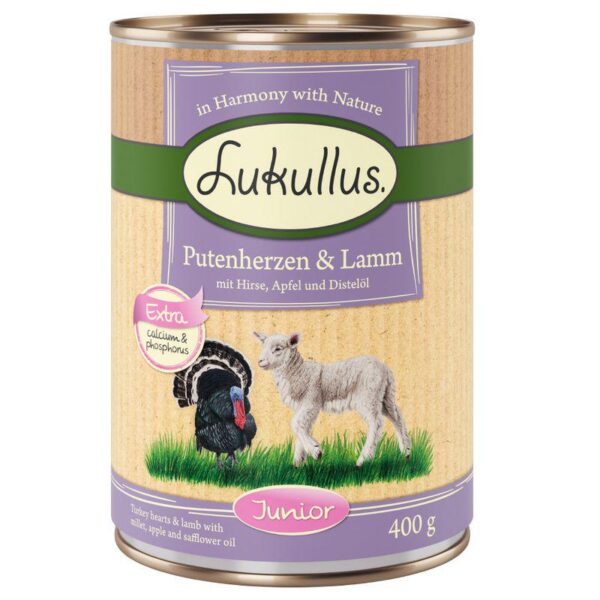 Lukullus Junior Turkey Hearts & Lamb-Alifnt supplier