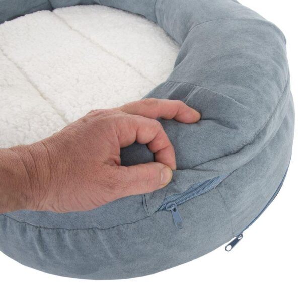 Oval Memory Foam Dog Bed - Grey-Alifant Food Supplier