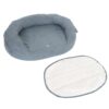 Oval Memory Foam Dog Bed - Grey-Alifant Food Supplier