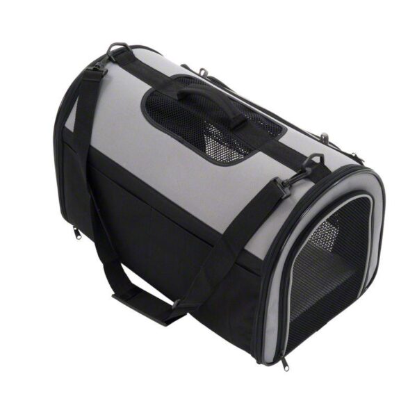 Pet Carrier Freedom with Side Extension - Black & Grey Alifant Food Supply