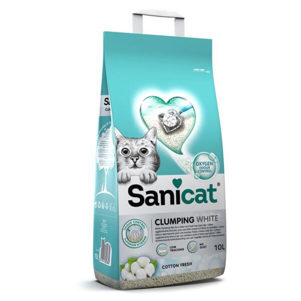 Sanicat Cotton Fresh Clumping White Cat Litter