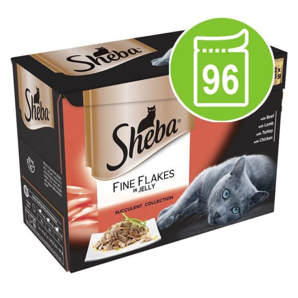 Sheba Pouches Fine Flakes Saver Pack 96 x 85g -Alifant Food Supply