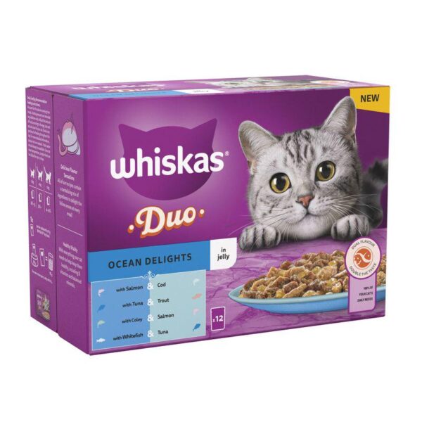 Whiskas 1+ Duo Ocean Delights in Jelly-Alifant Food Supplier