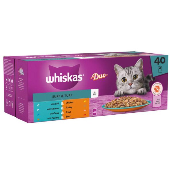 Whiskas 1+ Duo Surf & Turf in Jelly-Alifant Food Supplier