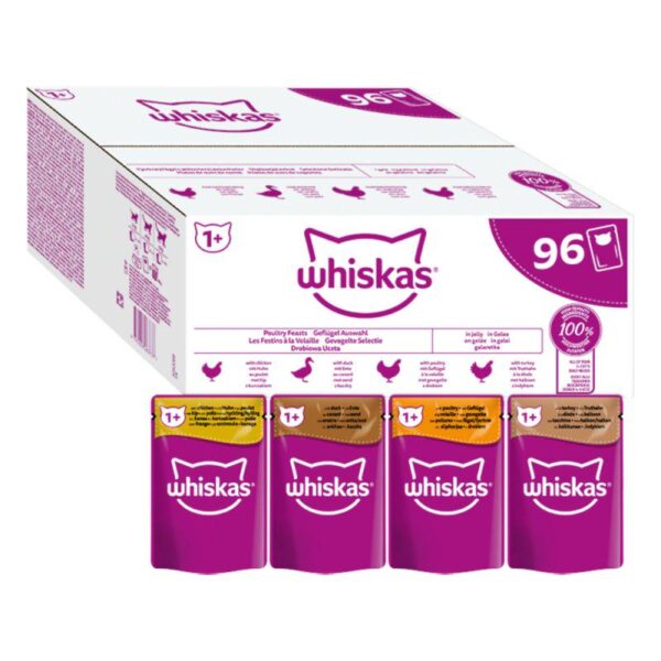 Whiskas 1+ Pouches Mega Pack 96 x 85g-Alifant Food Supplier