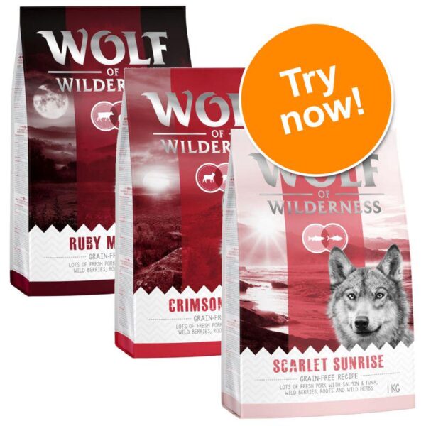 Wolf of Wilderness Adult Classic Red Trial Pack 3 x 1kg-Alifant Food Supply