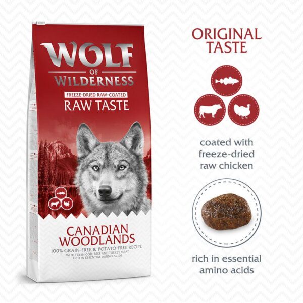 Wolf of Wilderness "Canadian Woodlands" with Beef, Cod & Turkey - Grain Free-Alifant Food Supply